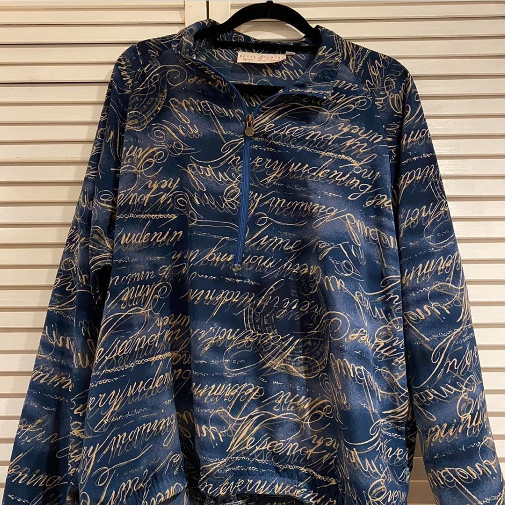 Blue Printed Pullover